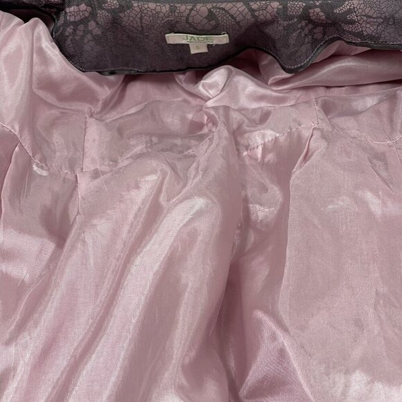 Jade Melody Tam Womens Small Cotton Blend Mid-lengthTrench Coat Purple Lavendar - Picture 8 of 11